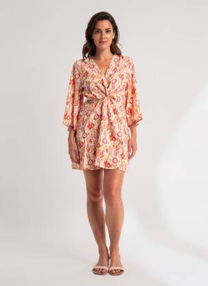 Rochie scurtă mâneci lungi mâneci lungi portocaliu SARAH JOHN femeie