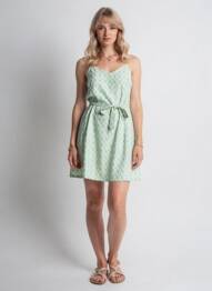 Rochie midi imprimeu fantezie bretele subțiri verde ONLY femeie