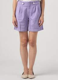 Bermudă țesătură poplin mărime normală violet COUTURIST femeie