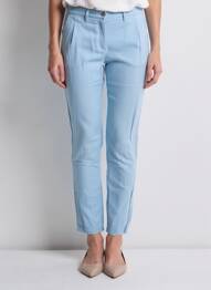Pantalon slim țesătură poplin mărime normală albastru COUTURIST femeie