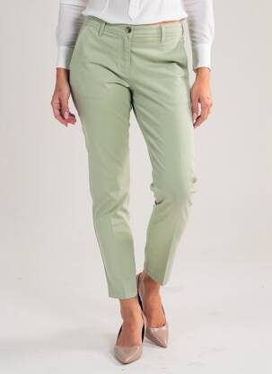 Pantalon slim țesătură poplin mărime normală verde COUTURIST femeie