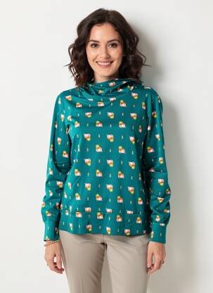 Tricou mâneci lungi mâneci lungi verde BLUTSGESCHWISTER femeie
