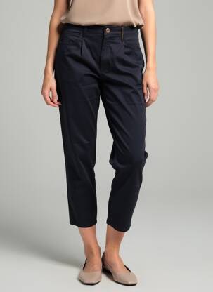 Pantalon 7/8 țesătură poplin mărime normală negru COUTURIST femeie