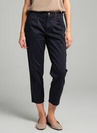 Pantalon 7/8 țesătură poplin mărime normală negru COUTURIST femeie