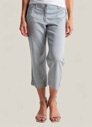 Pantalon trei sferturi talie înaltă talie înaltă albastru COUTURIST femeie