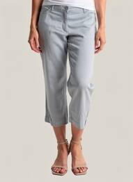 Pantalon trei sferturi talie înaltă talie înaltă albastru COUTURIST femeie
