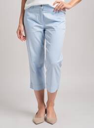 Pantalon trei sferturi talie elastică mărime normală albastru COUTURIST femeie