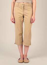 Pantalon 7/8 țesătură poplin mărime normală bej COUTURIST femeie