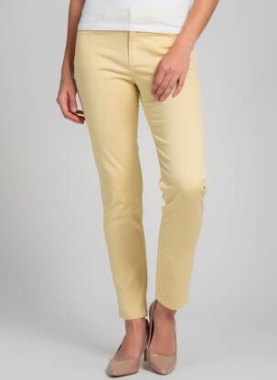 Pantalon slim buzunare galben COUTURIST femeie