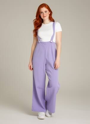 Salopetă bretele subțiri bretele subțiri violet COUTURIST femeie