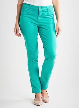 Pantalon slim elasticitate mărime normală verde COUTURIST femeie