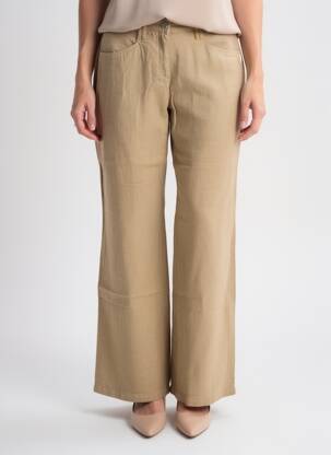 Pantalon drept țesătură crep mărime normală bej COUTURIST femeie