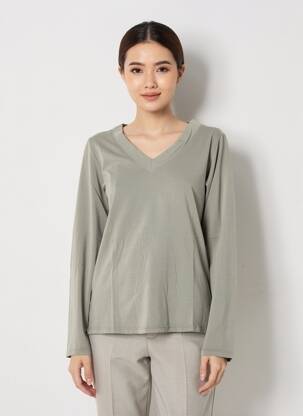 Tricou mâneci lungi mâneci lungi verde COUTURIST femeie