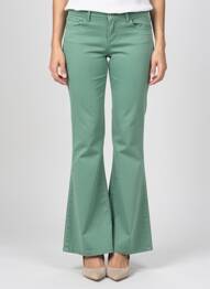 Pantalon evazat croială evazată verde COUTURIST femeie