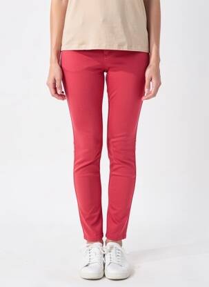 Pantalon slim buzunare roșu COUTURIST femeie