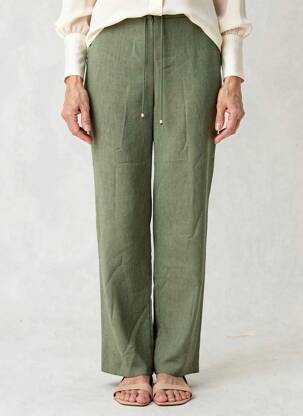 Pantalon larg mărime normală mărime normală verde PIER BÉ femeie