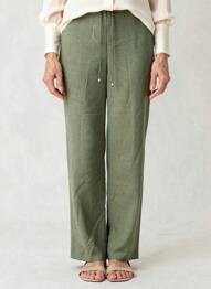 Pantalon larg mărime normală mărime normală verde PIER BÉ femeie