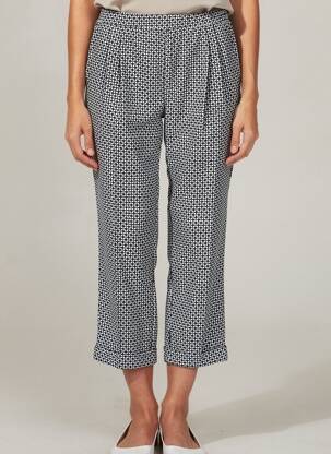 Pantalon 7/8 talie elastică mărime normală negru ESCORPION femeie
