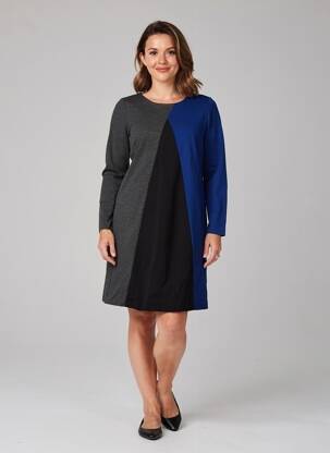 Rochie scurtă mâneci 3/4 mâneci 3/4 gri PAUPORTÉ femeie