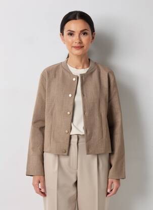Jachete casual buzunare maro GEISHA femeie