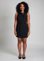 Rochie scurtă fără mâneci fără mâneci negru YESSICA femeie