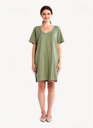 Rochie scurtă mâneci scurte mâneci scurte verde închis M.X.O femeie