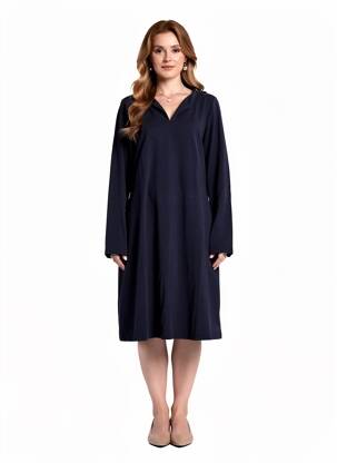 Rochie midi mâneci lungi mâneci lungi albastru AGATHE & LOUISE femeie