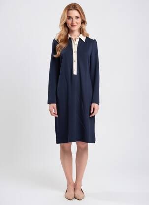 Rochie midi mâneci lungi mâneci lungi albastru ALEXANDER & JACOB femeie