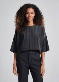 Top elasticitate mâneci scurte negru ONLY femeie