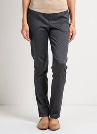 Pantalon slim talie elastică talie înaltă gri GUY DUBOUIS femeie