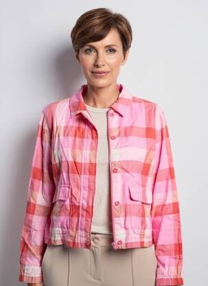 Jachete casual croială dreaptă roz OLSEN femeie