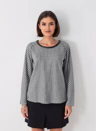 Pulover croială cambrată mâneci lungi negru MAISON SCOTCH femeie