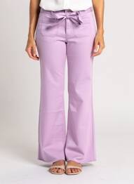 Pantalon evazat elasticitate talie înaltă violet GEISHA femeie