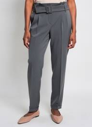Pantalon slim talie joasă talie joasă gri GEISHA femeie
