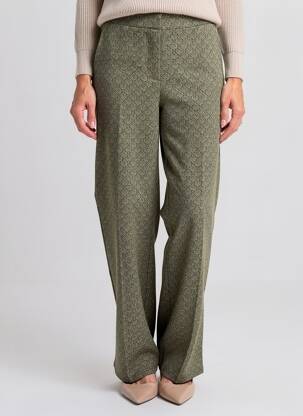 Pantalon drept elasticitate mărime normală verde GEISHA femeie