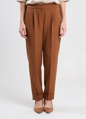 Pantalon drept elasticitate mărime normală maro GEISHA femeie