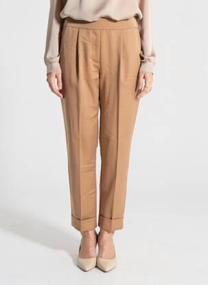 Pantalon drept elasticitate mărime normală bej GEISHA femeie
