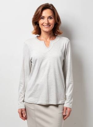 Tricou mâneci lungi mâneci lungi gri OLSEN femeie