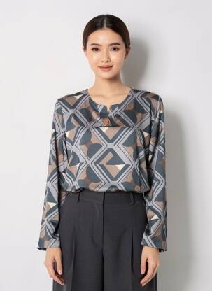 Tricou mâneci lungi mâneci lungi gri GUITARE femeie