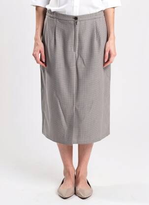 Fustă midi talie cu cleme gri BS (BEST SELECTION) femeie