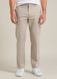 Pantalon chino țesătură poplin mărime normală bej GS CLUB bărbat