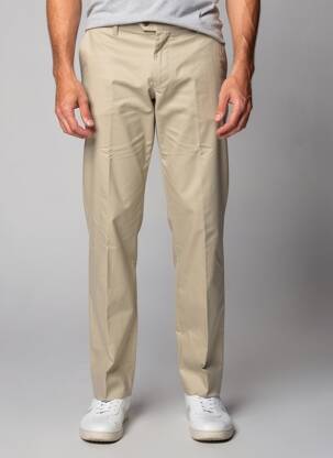 Pantalon chino țesătură poplin mărime normală verde GS CLUB bărbat