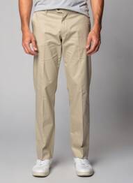 Pantalon chino țesătură poplin mărime normală verde GS CLUB bărbat
