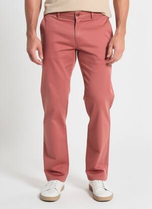 Pantalon chino țesătură poplin mărime normală roșu BRAX bărbat