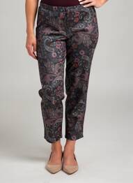 Pantalon 7/8 elasticitate mărime normală gri FRANCK ANNA femeie