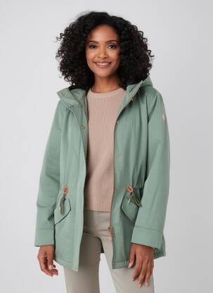 Parka mâneci lungi fără glugă verde TBS femeie