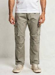 Pantalon cargo subțire mărime normală gri TIMEZONE bărbat