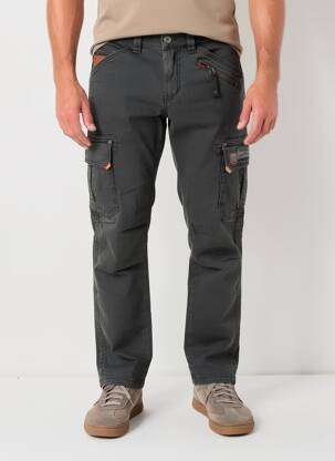 Pantalon cargo țesătură poplin mărime normală gri TIMEZONE bărbat