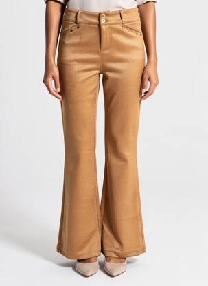 Pantalon evazat elasticitate talie înaltă maro PEACE N'LOVE femeie