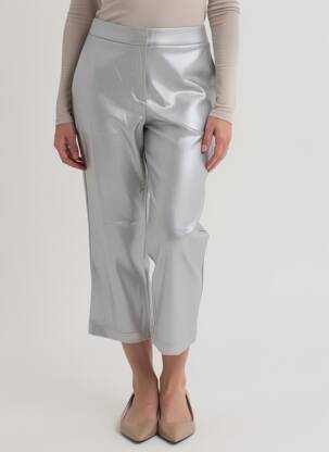 Pantalon 7/8 talie elastică mărime normală argintiu CHARMING GIRL femeie